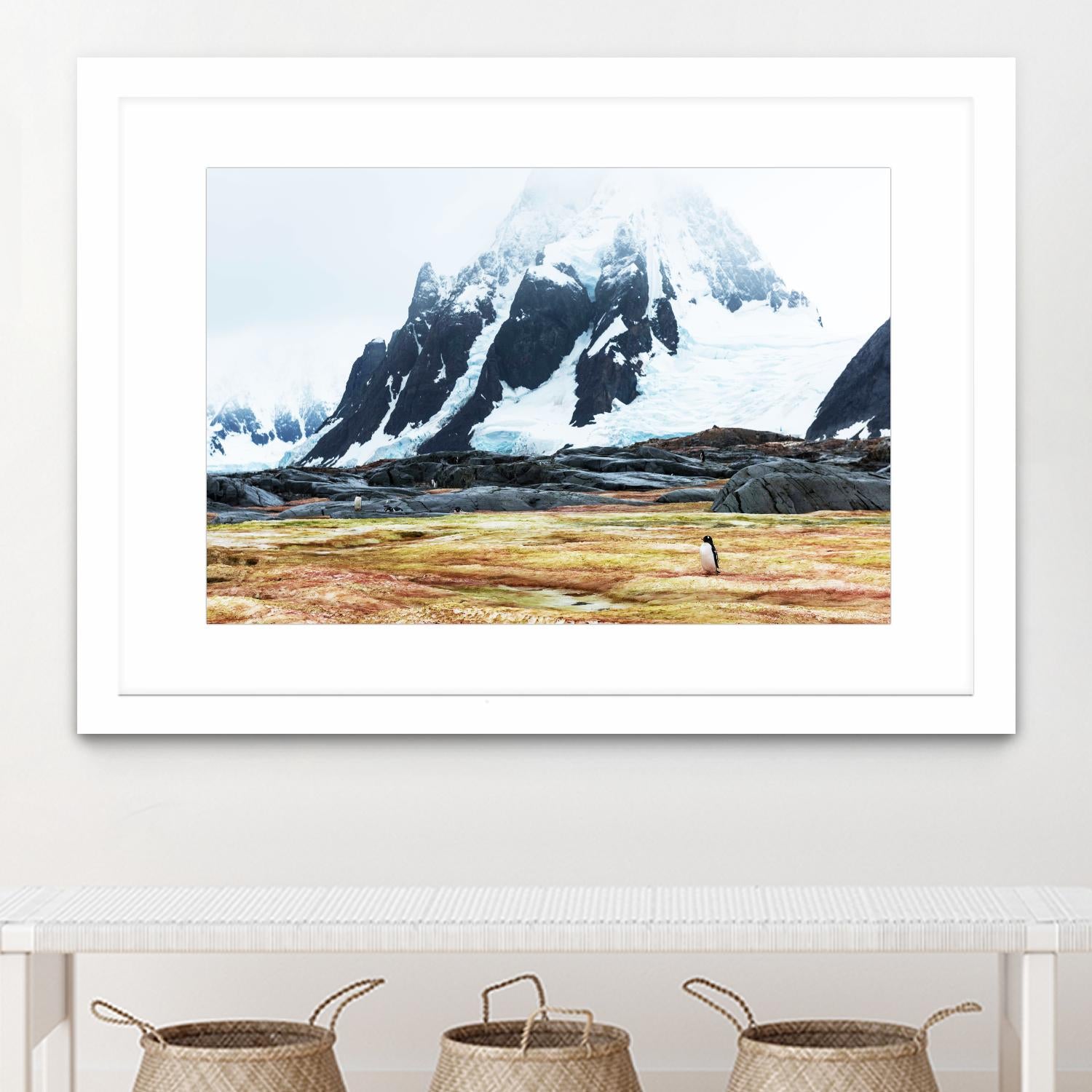 Crossing the green algae field, Antarctica by Nick Jackson on GIANT ART - white photo art