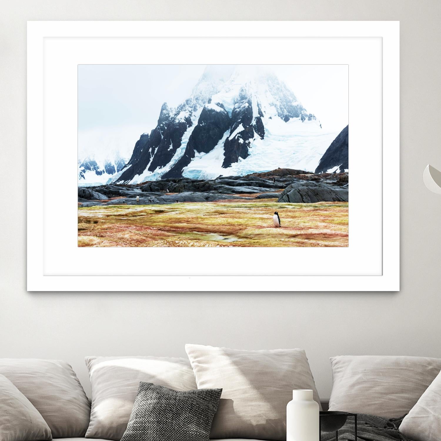 Crossing the green algae field, Antarctica by Nick Jackson on GIANT ART - white photo art