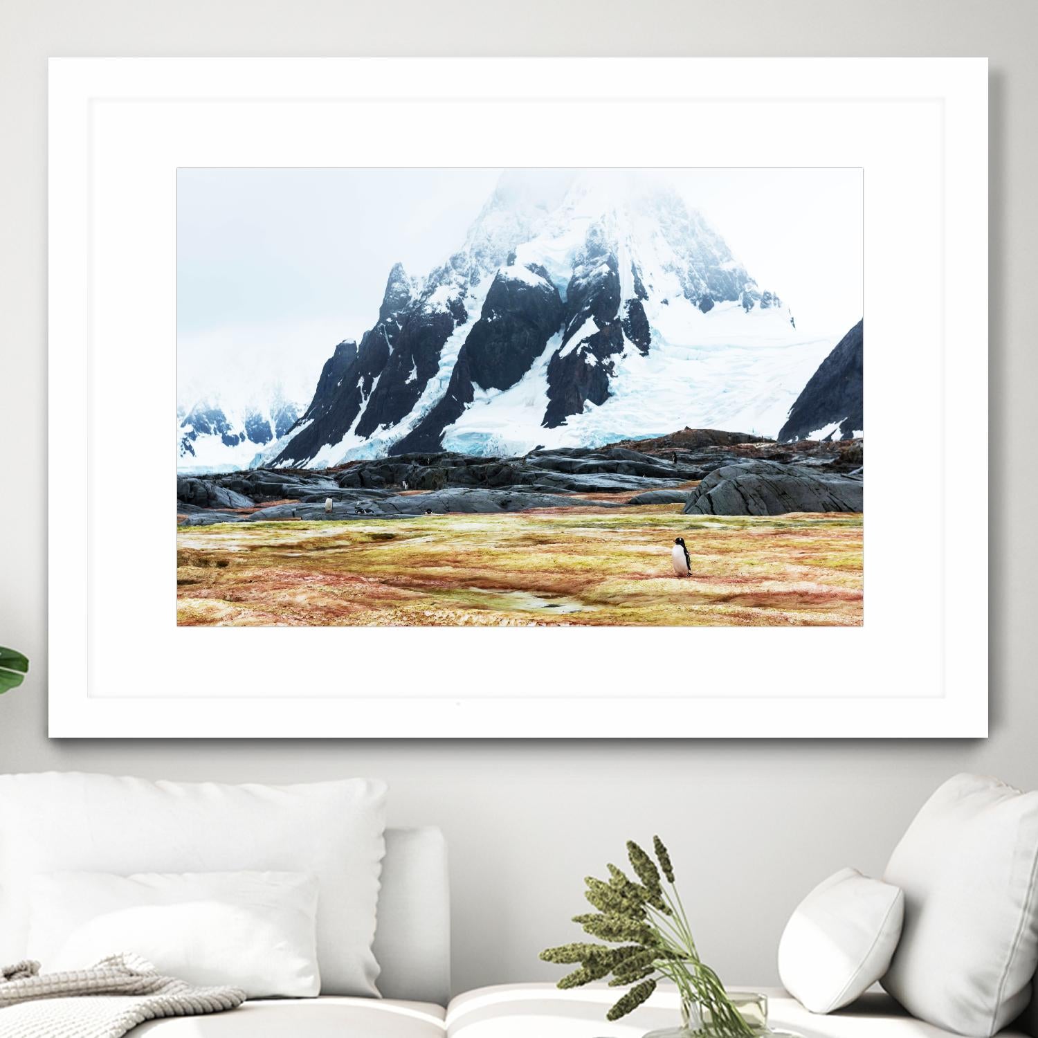 Crossing the green algae field, Antarctica by Nick Jackson on GIANT ART - white photo art