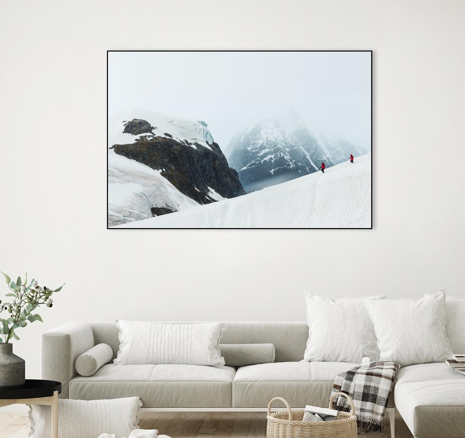 Descending the mountain, Antarctica by Nick Jackson on GIANT ART - white photo art