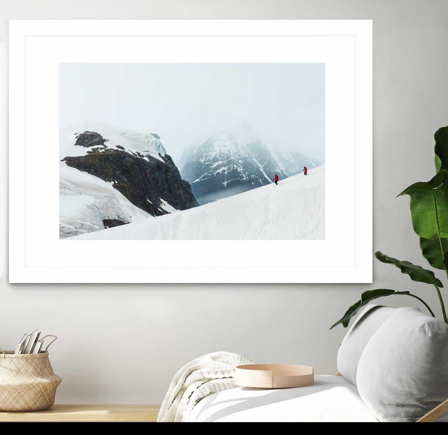 Descending the mountain, Antarctica by Nick Jackson on GIANT ART - white photo art