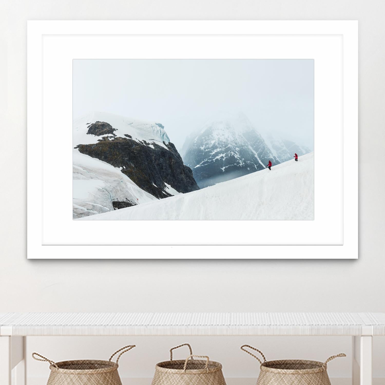 Descending the mountain, Antarctica by Nick Jackson on GIANT ART - white photo art