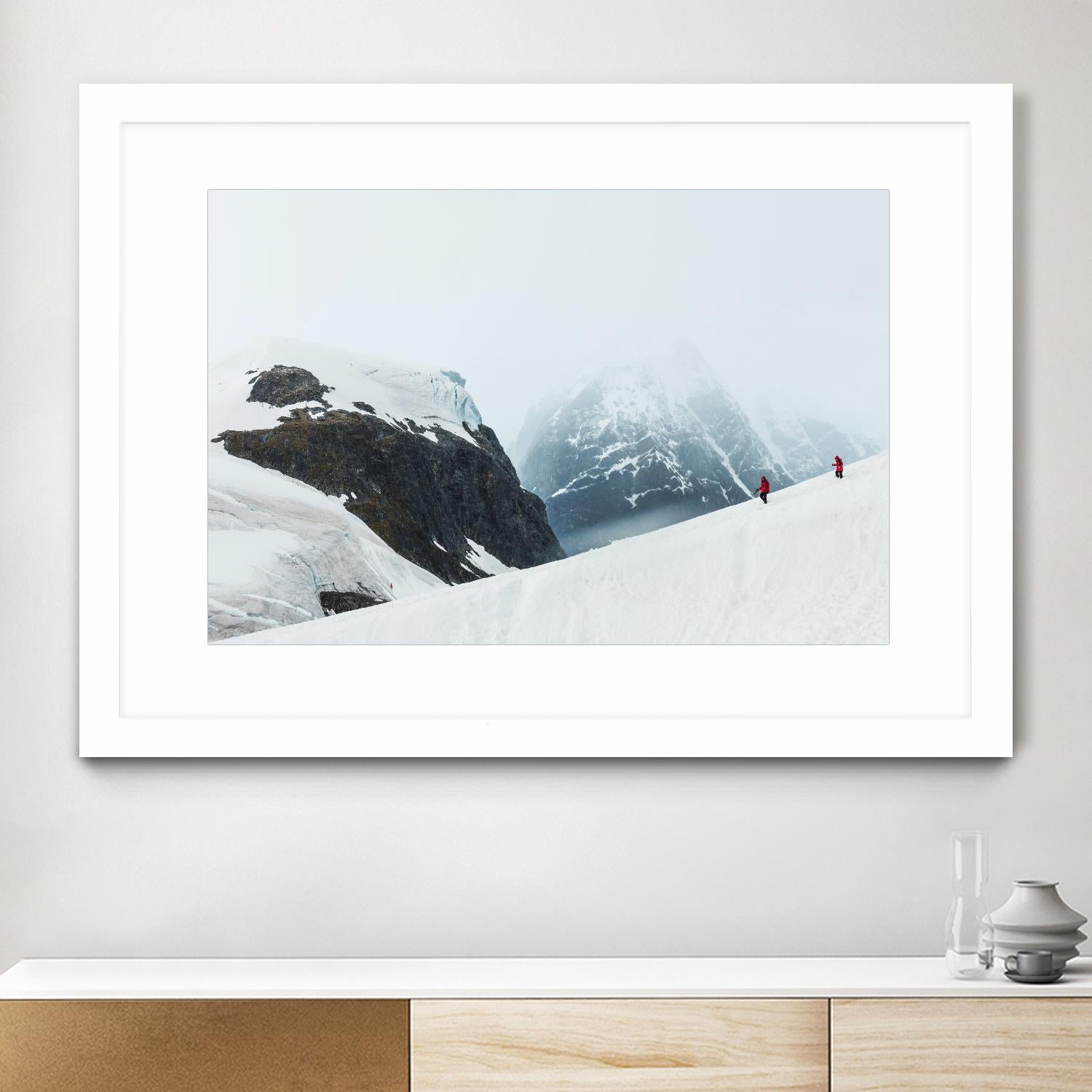 Descending the mountain, Antarctica by Nick Jackson on GIANT ART - white photo art
