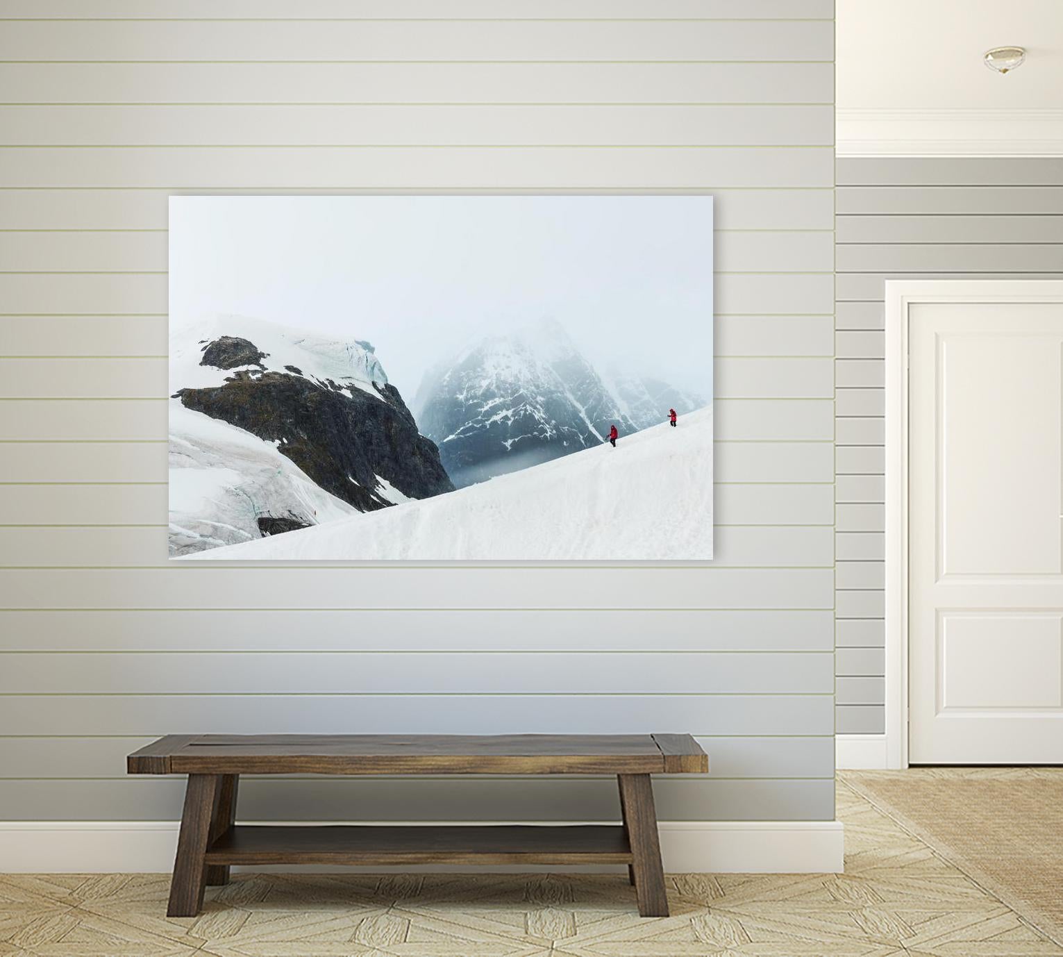 Descending the mountain, Antarctica by Nick Jackson on GIANT ART - white photo art