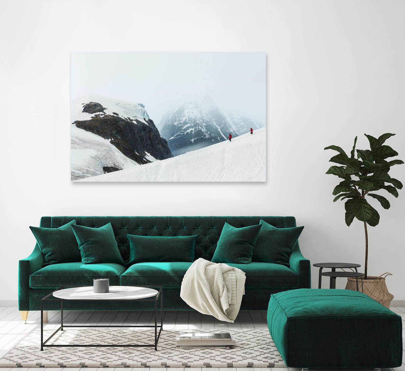 Descending the mountain, Antarctica by Nick Jackson on GIANT ART - white photo art