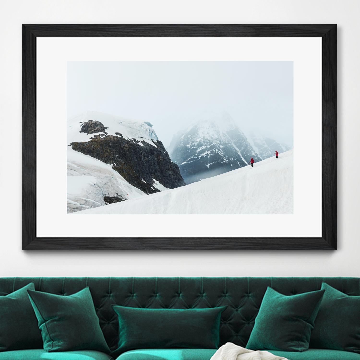 Descending the mountain, Antarctica by Nick Jackson on GIANT ART - white photo art