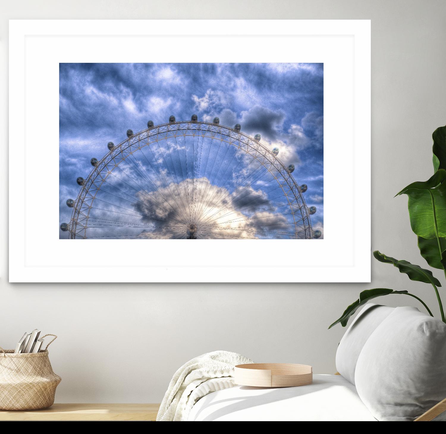 Top half of the London Eye by Nick Jackson on GIANT ART - white photo art