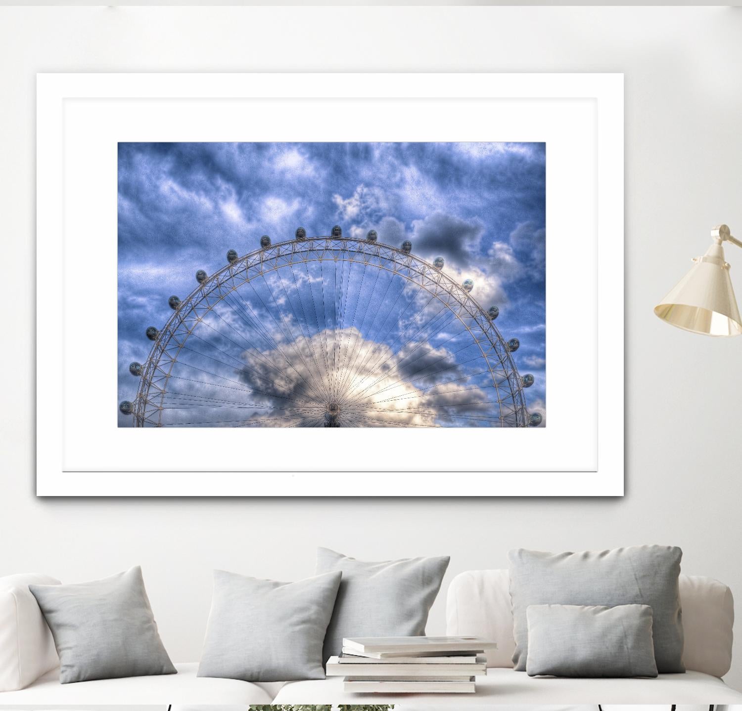 Top half of the London Eye by Nick Jackson on GIANT ART - white photo art