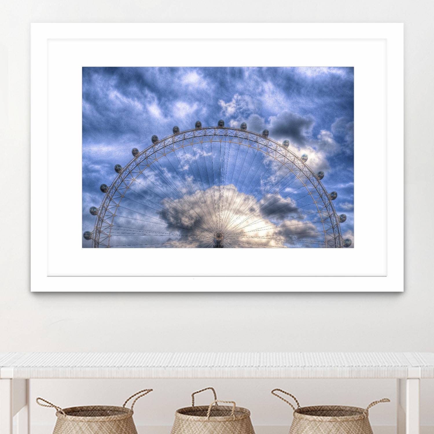 Top half of the London Eye by Nick Jackson on GIANT ART - white photo art