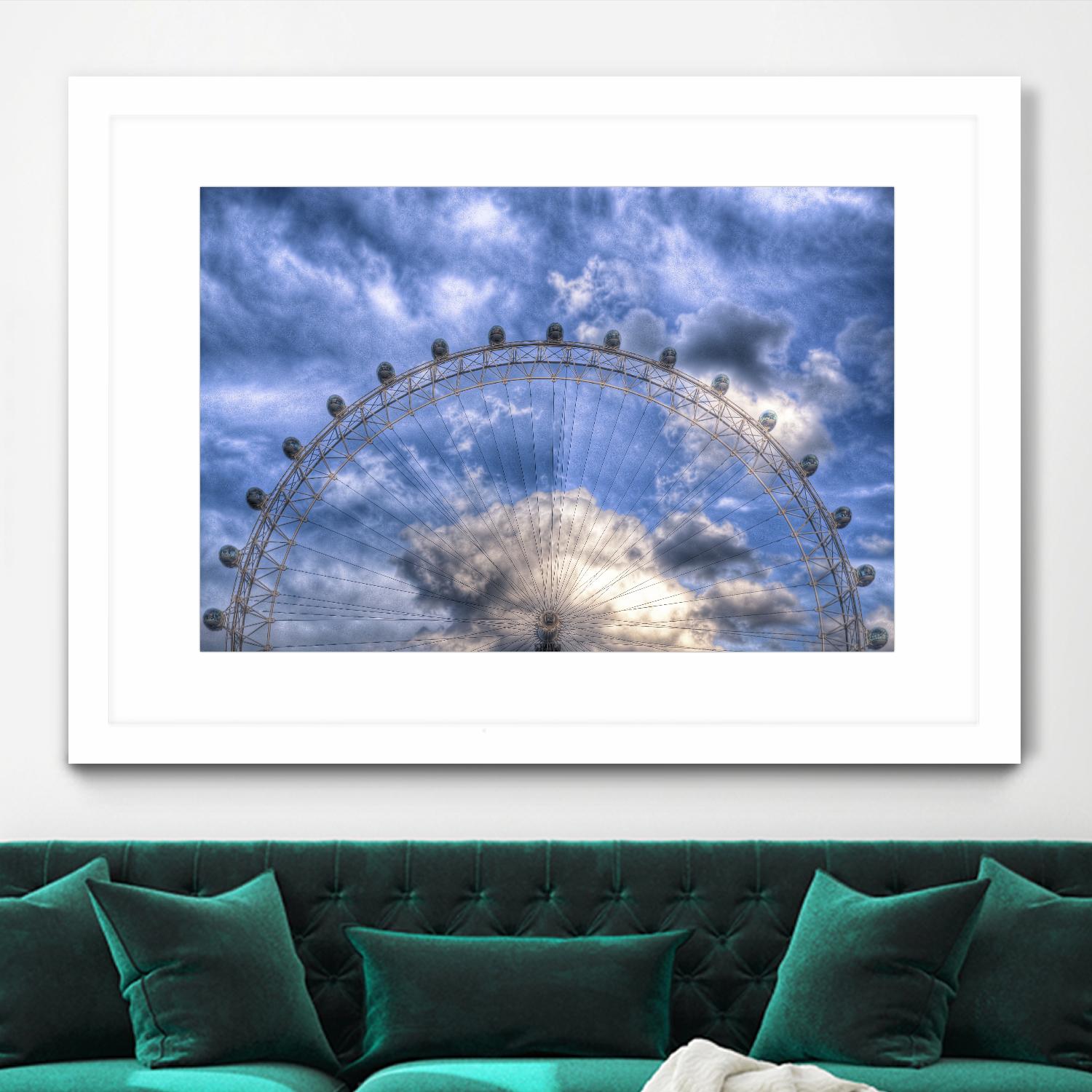 Top half of the London Eye by Nick Jackson on GIANT ART - white photo art