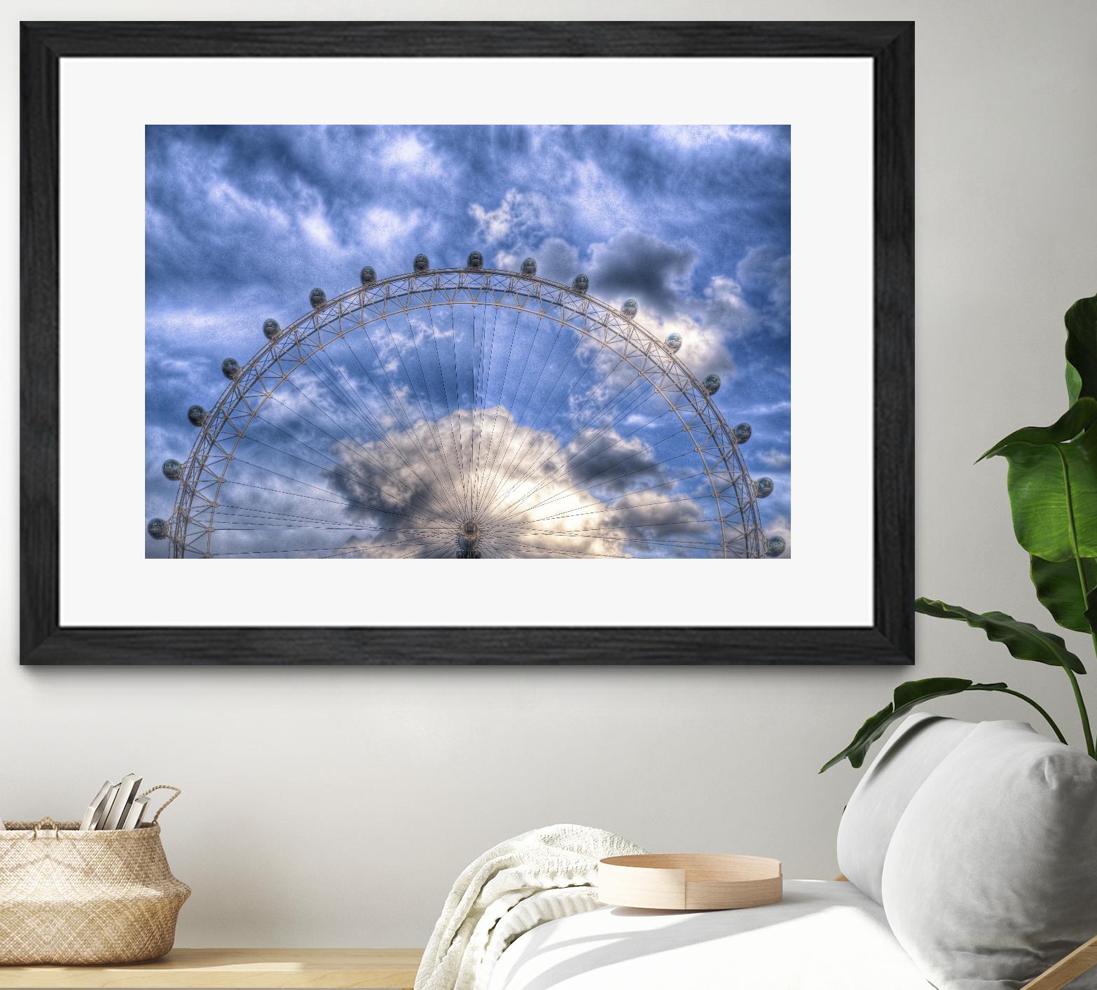 Top half of the London Eye by Nick Jackson on GIANT ART - white photo art