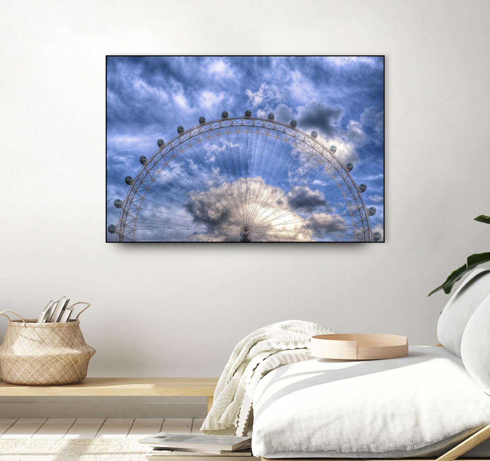 Top half of the London Eye by Nick Jackson on GIANT ART - white photo art