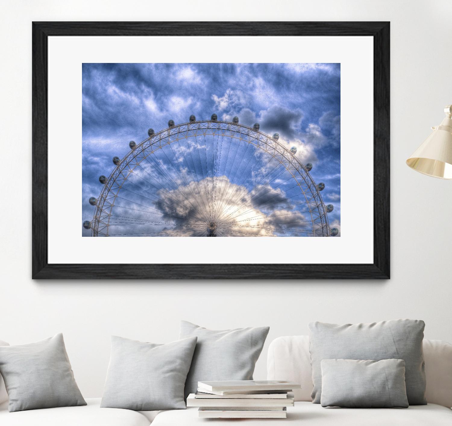 Top half of the London Eye by Nick Jackson on GIANT ART - white photo art