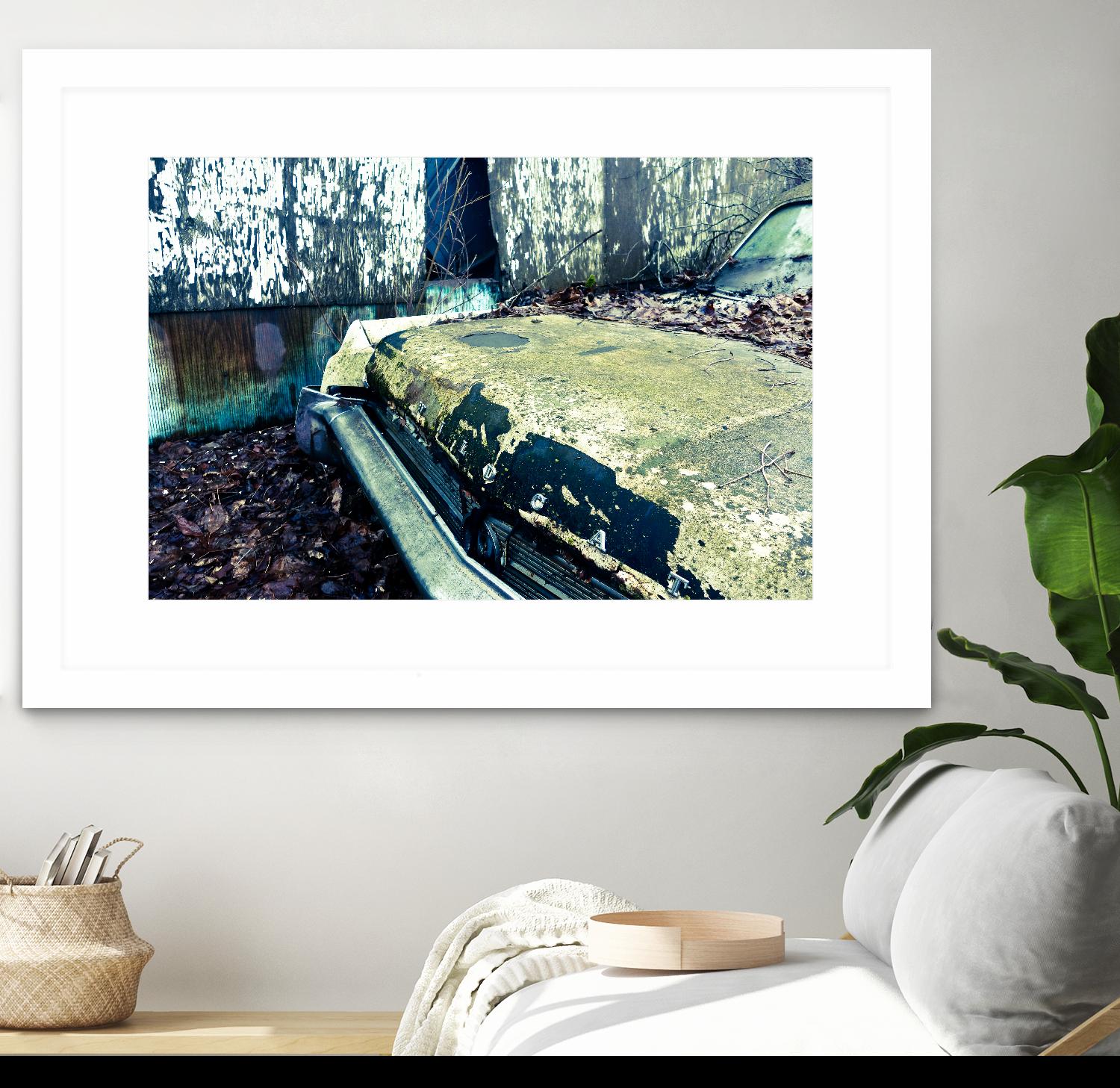 Car III by Jean-François Dupuis on GIANT ART - blue photography rust