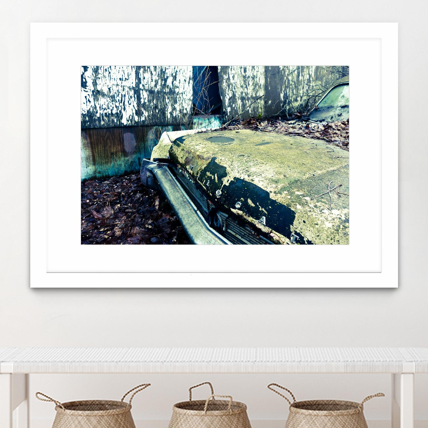 Car III by Jean-François Dupuis on GIANT ART - blue photography rust