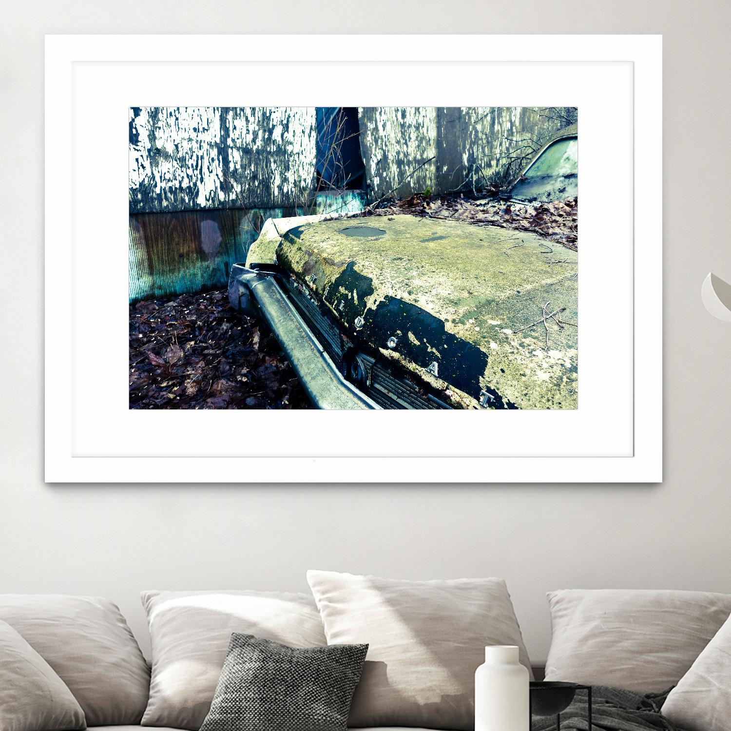 Car III by Jean-François Dupuis on GIANT ART - blue photography rust