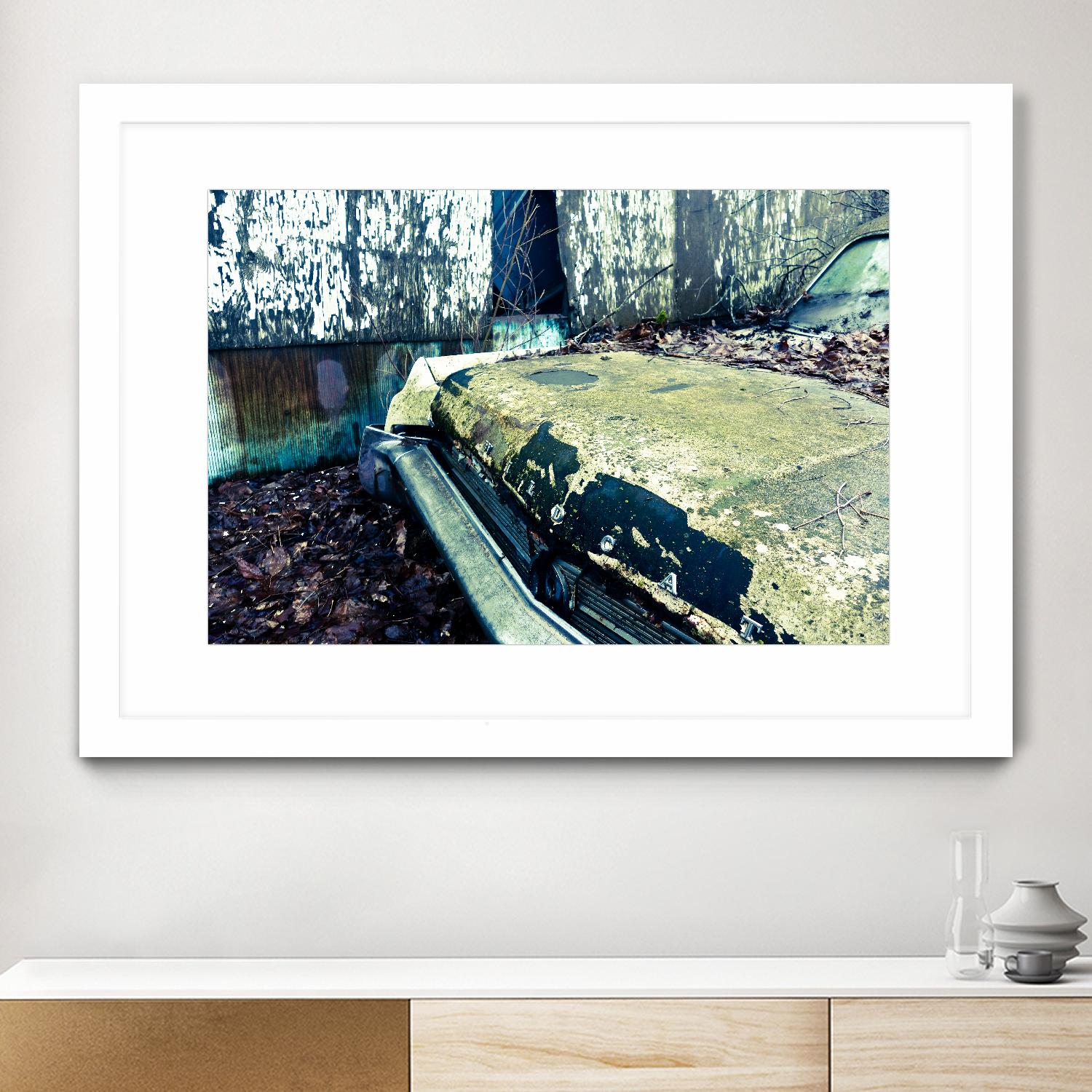 Car III by Jean-François Dupuis on GIANT ART - blue photography rust