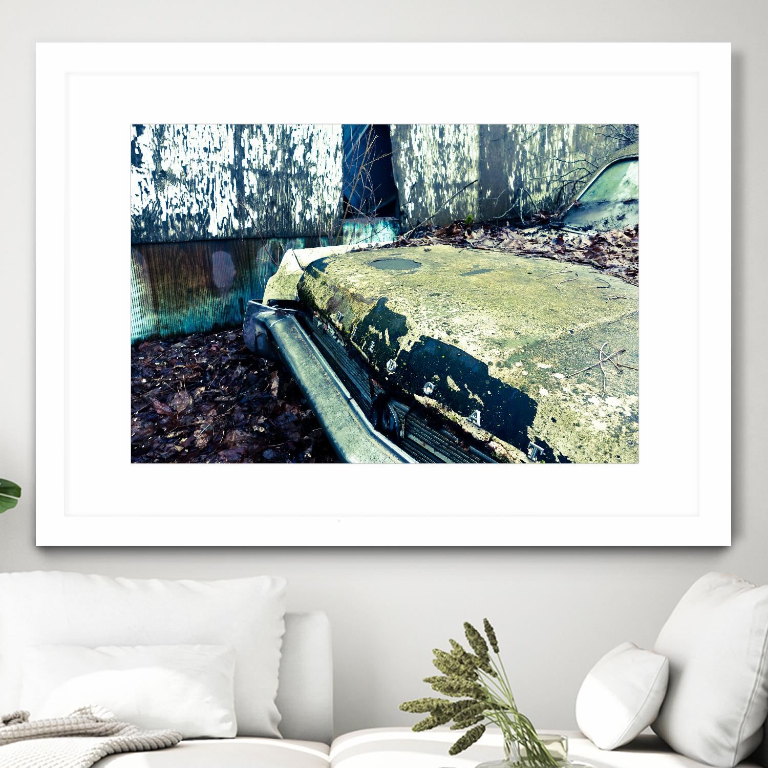 Car III by Jean-François Dupuis on GIANT ART - blue photography rust