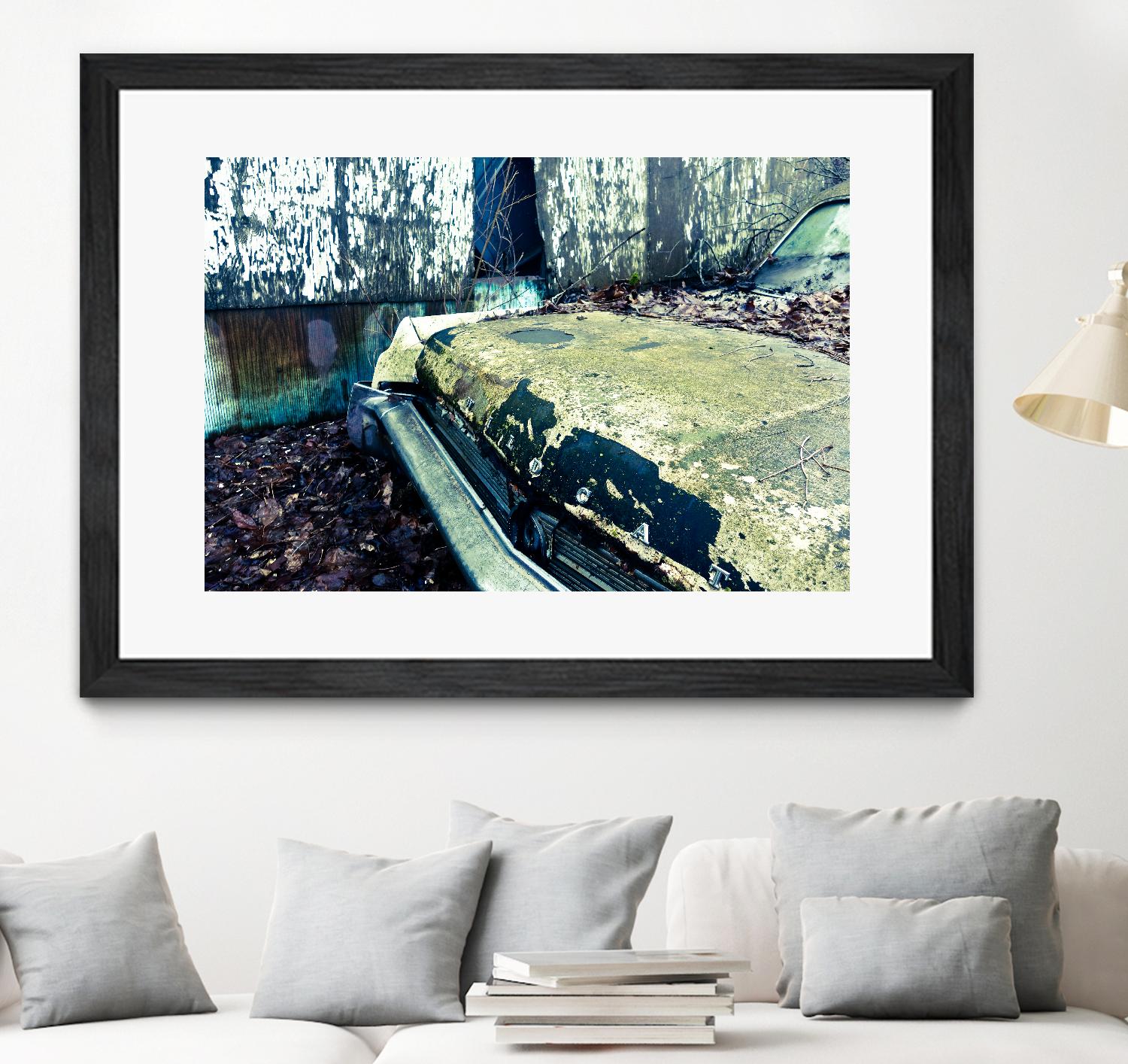 Car III by Jean-François Dupuis on GIANT ART - blue photography rust