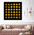 Golden Spots Black by Daniel Stanford on GIANT ART - gold shapes polka dots