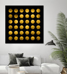 Golden Spots Black by Daniel Stanford on GIANT ART - gold shapes polka dots