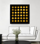 Golden Spots Black by Daniel Stanford on GIANT ART - gold shapes polka dots