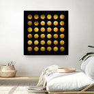 Golden Spots Black by Daniel Stanford on GIANT ART - gold shapes polka dots