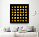 Golden Spots Black by Daniel Stanford on GIANT ART - gold shapes polka dots