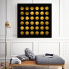 Golden Spots Black by Daniel Stanford on GIANT ART - gold shapes polka dots