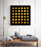 Golden Spots Black by Daniel Stanford on GIANT ART - gold shapes polka dots