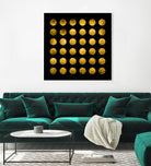 Golden Spots Black by Daniel Stanford on GIANT ART - gold shapes polka dots