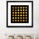 Golden Spots Black by Daniel Stanford on GIANT ART - gold shapes polka dots