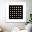 Golden Spots Black by Daniel Stanford on GIANT ART - gold shapes polka dots