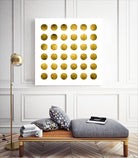 Golden Spots White by Daniel Stanford on GIANT ART - gold abstract