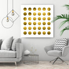 Golden Spots White by Daniel Stanford on GIANT ART - gold abstract