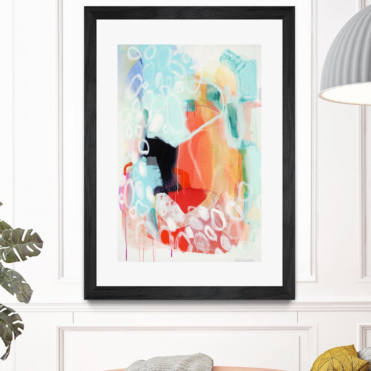 Cherry Creamsicle love by Claire Desjardins on GIANT ART - red abstract artistes du québec