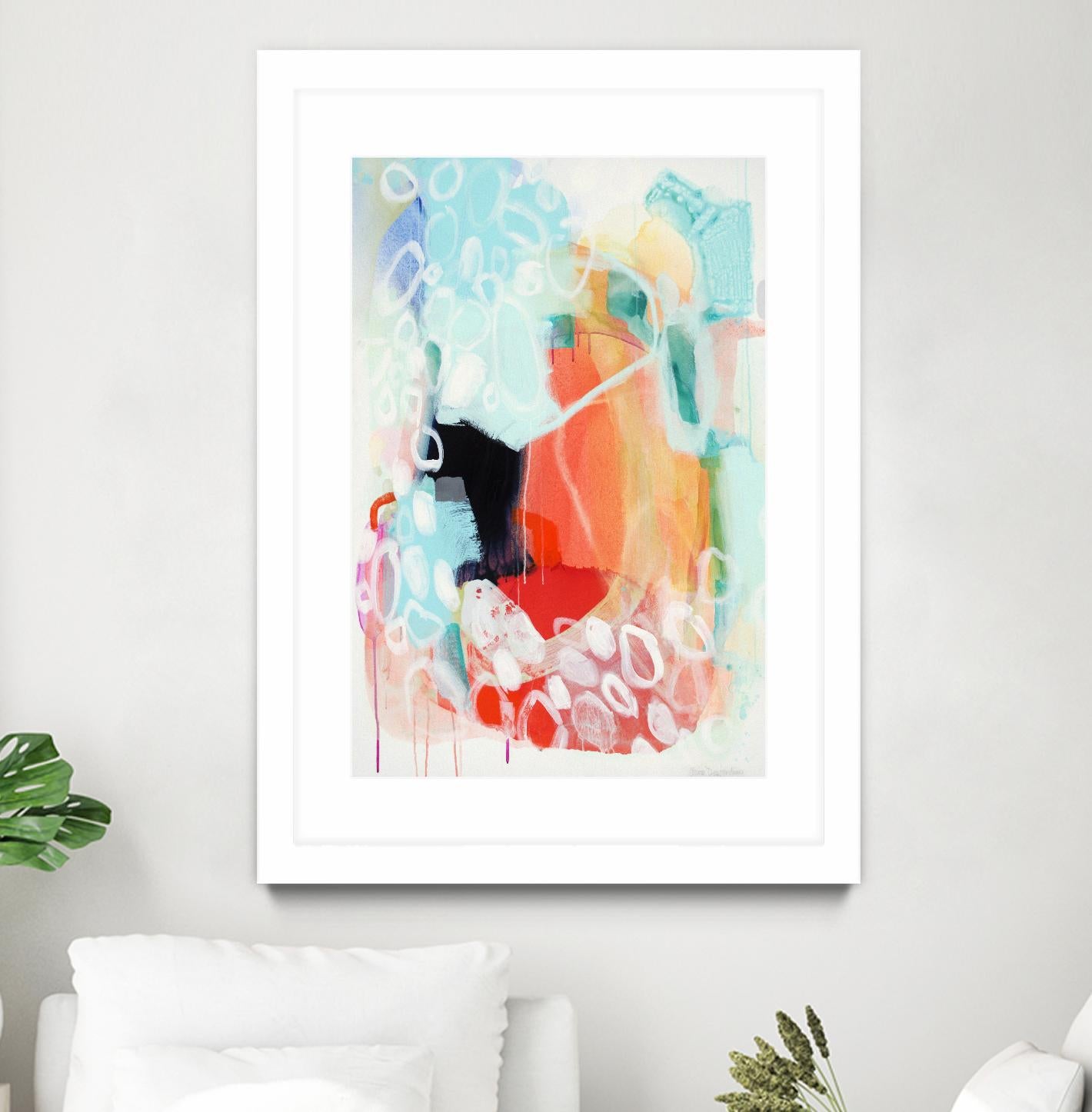 Cherry Creamsicle love by Claire Desjardins on GIANT ART - red abstract artistes du québec