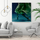 Dame 1 by Peter Morneau on GIANT ART - green figurative ballerine