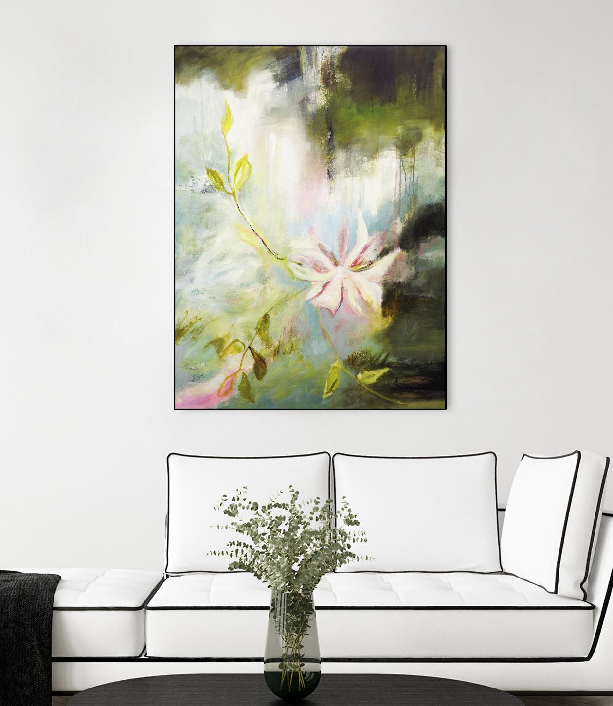 Fleur de poète by Kathleen Cloutier on GIANT ART - pink floral bord de l'eau