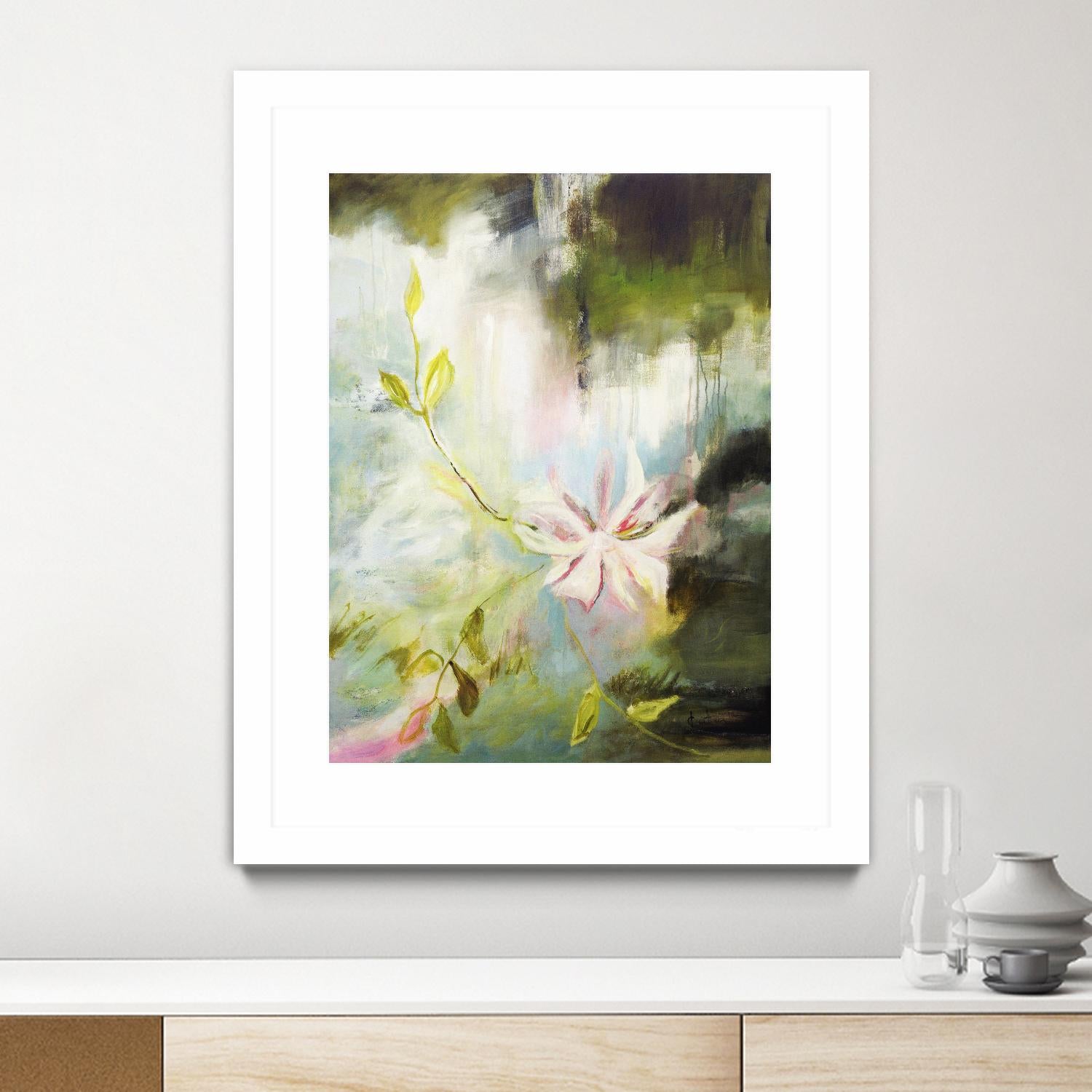 Fleur de poète by Kathleen Cloutier on GIANT ART - pink flowers bord de l'eau