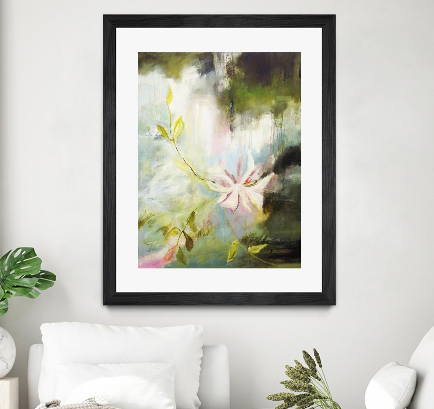 Fleur de poète by Kathleen Cloutier on GIANT ART - pink flowers bord de l'eau