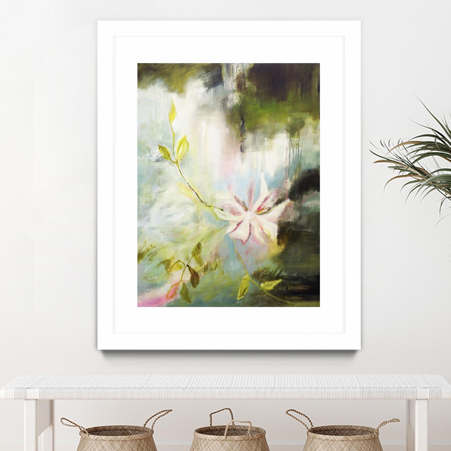 Fleur de poète by Kathleen Cloutier on GIANT ART - pink flowers bord de l'eau