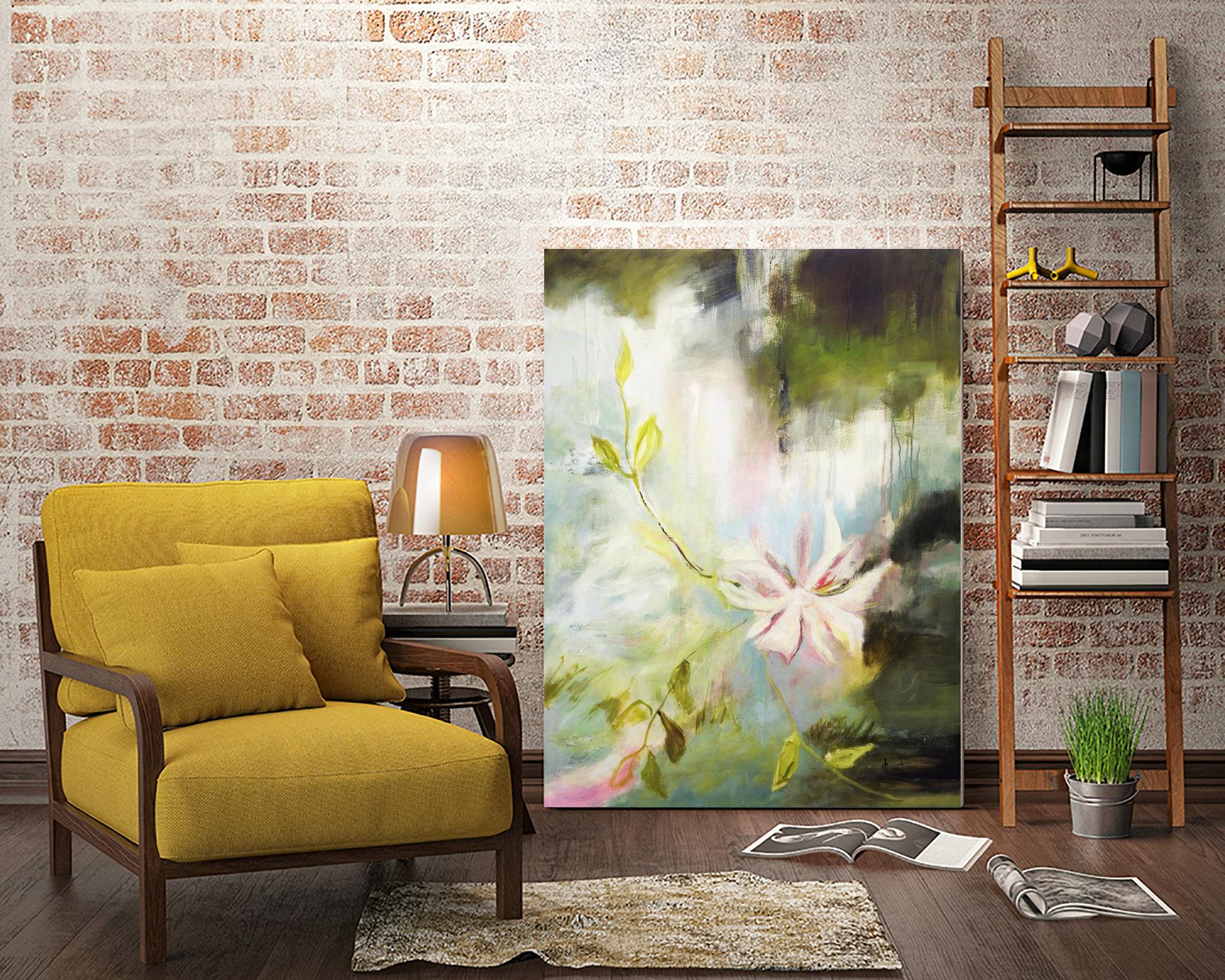 Fleur de poète by Kathleen Cloutier on GIANT ART - pink flowers bord de l'eau