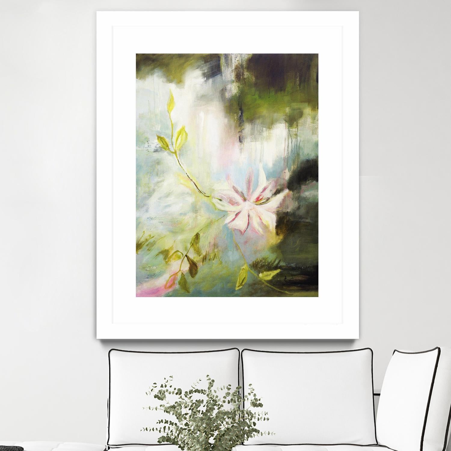 Fleur de poète by Kathleen Cloutier on GIANT ART - pink flowers bord de l'eau