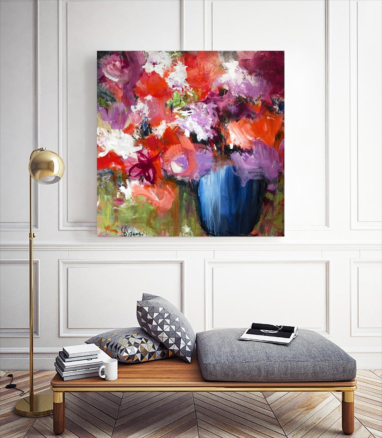 Lolie by Doris Savard on GIANT ART - red flowers contemporary