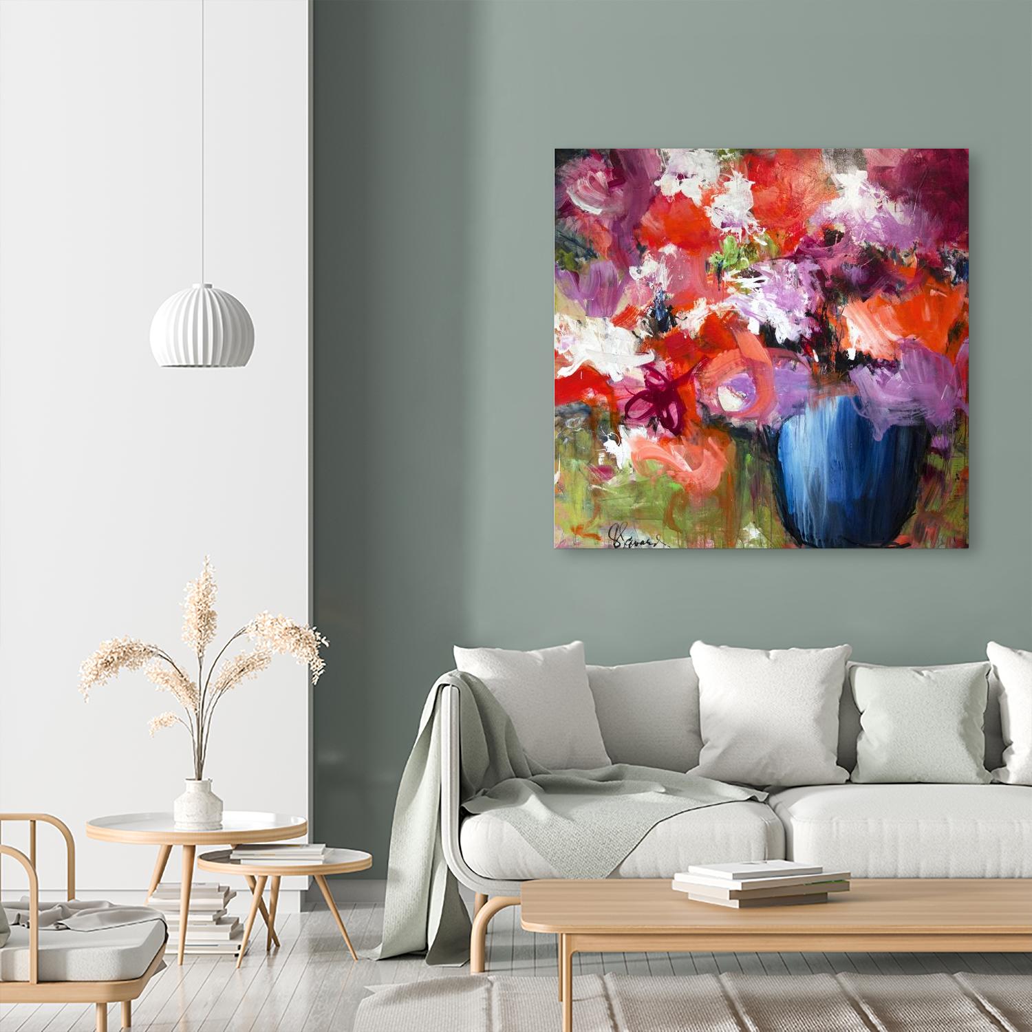 Lolie by Doris Savard on GIANT ART - red flowers contemporary