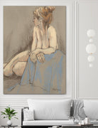 After the Bath by Bram Rubinger on GIANT ART - beige figurative corps nu