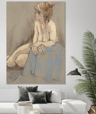 After the Bath by Bram Rubinger on GIANT ART - beige figurative corps nu