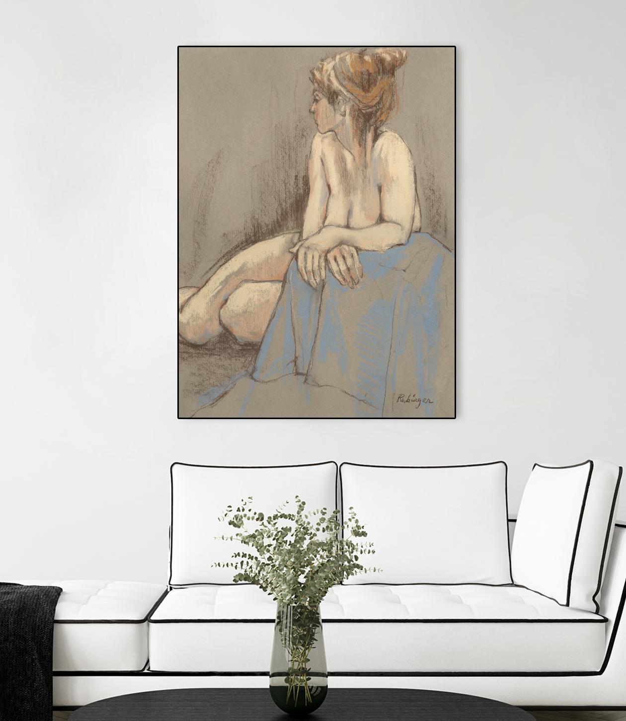 After the Bath by Bram Rubinger on GIANT ART - beige figurative corps nu