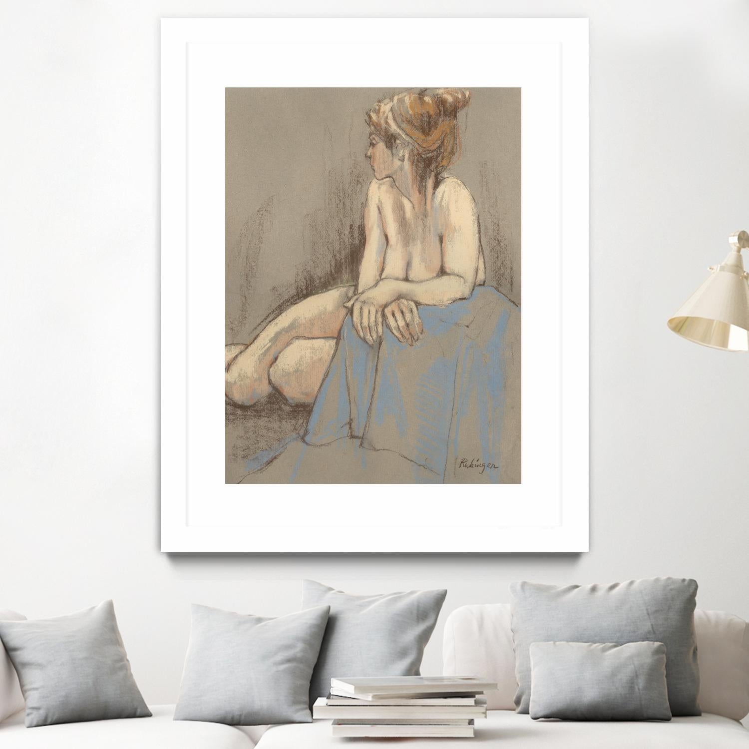 After the Bath by Bram Rubinger on GIANT ART - beige figurative corps nu